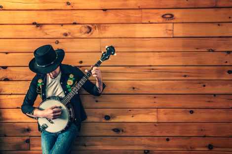 man-person-wall-music-banjo-music-performance stock image pexels