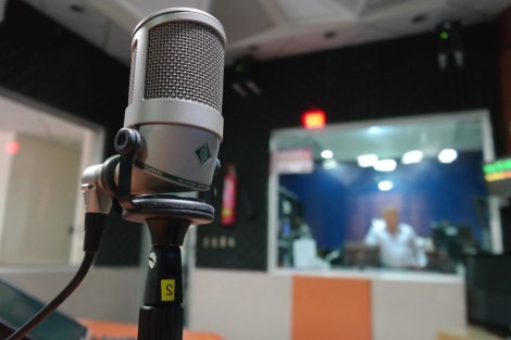 recording microphone stock photo